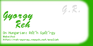 gyorgy reh business card